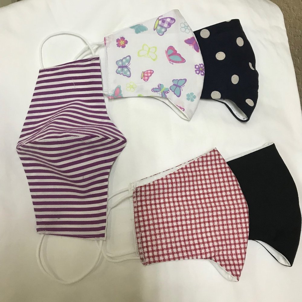 5 for $20 Face Masks unisex standard size homemade